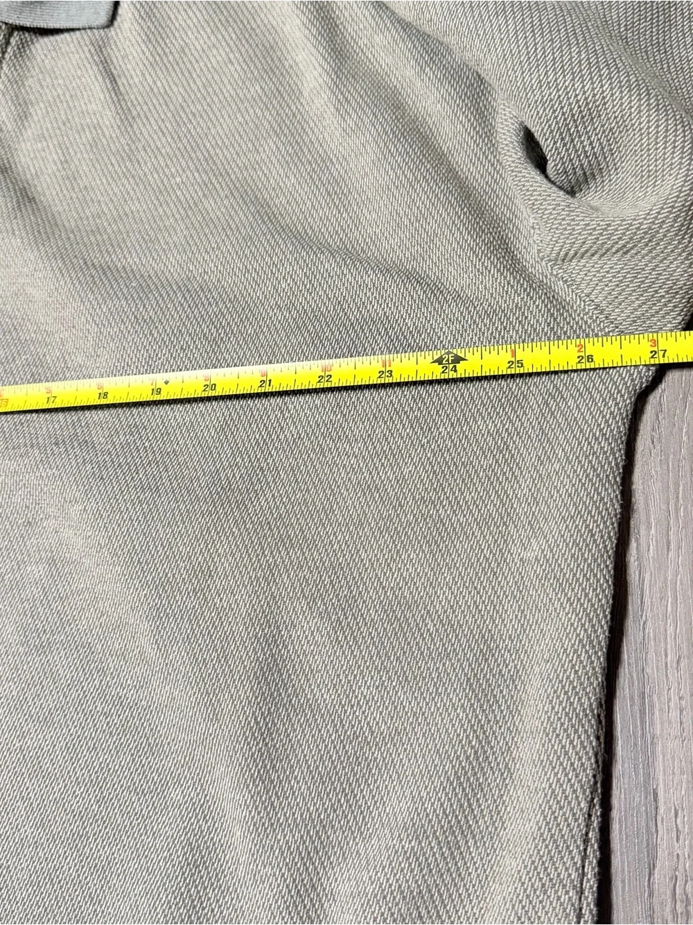 Orvis Men's XL Gray Solid Cotton Blend Long Sleeve Polo Collared Elbow Patch